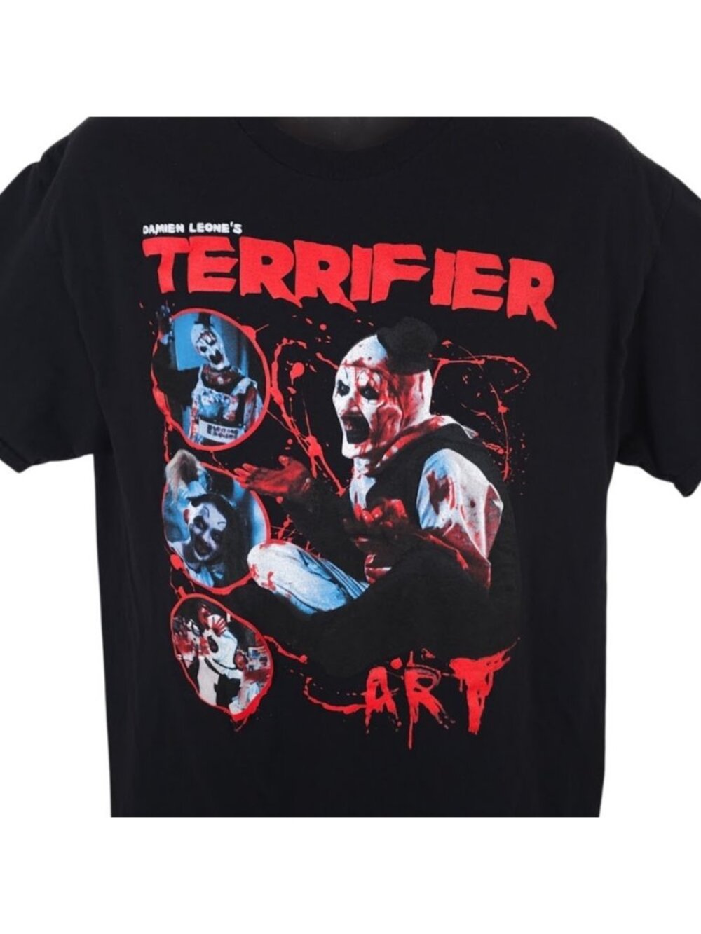 Terrifier T Shirt Mens Size Large Black Art The Clown Horror Movie Tee
